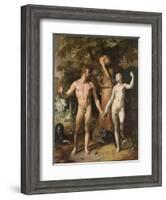 The Fall of Man, 1592-Cornelis Cornelisz van Haarlem-Framed Giclee Print