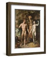 The Fall of Man, 1592-Cornelis Cornelisz van Haarlem-Framed Giclee Print