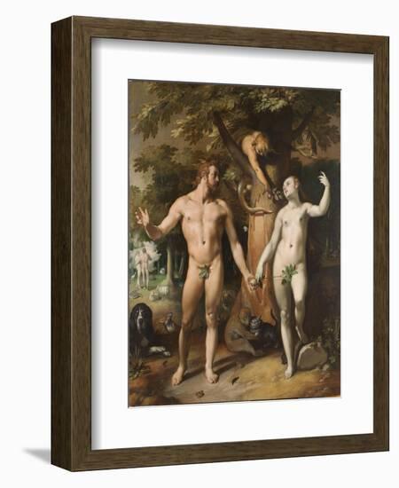 The Fall of Man, 1592-Cornelis Cornelisz van Haarlem-Framed Giclee Print