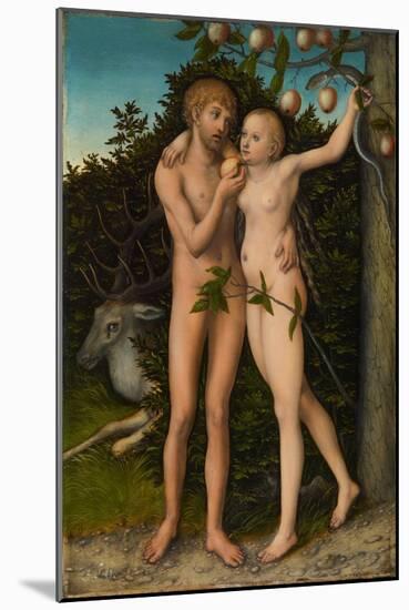 The Fall of Man, after 1537-Lucas Cranach the Elder-Mounted Giclee Print