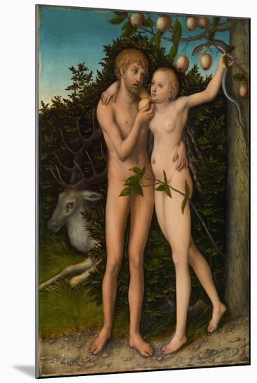 The Fall of Man, after 1537-Lucas Cranach the Elder-Mounted Giclee Print