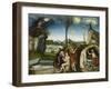 The Fall of Man and Redemption, about 1529-Lucas Cranach the Elder-Framed Giclee Print