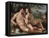 The Fall of Man, by Hendrick Goltzius, 1616, Dutch painting,-Hendrick Goltzius-Framed Stretched Canvas
