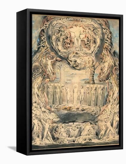 The Fall of Man-William Blake-Framed Stretched Canvas