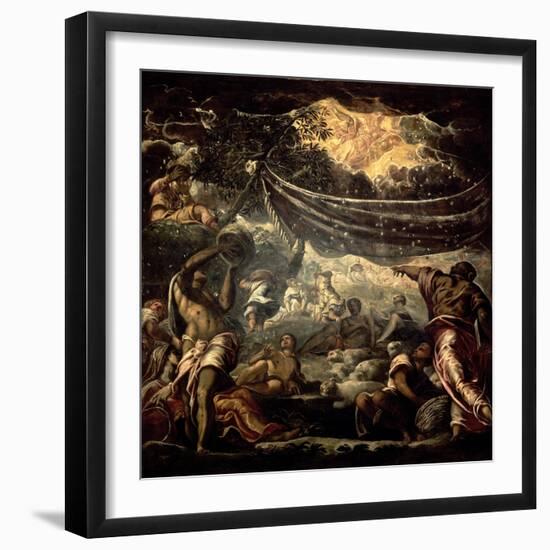 The Fall of Manna-Jacopo Robusti Tintoretto-Framed Premium Giclee Print