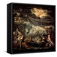 The Fall of Manna-Jacopo Robusti Tintoretto-Framed Stretched Canvas