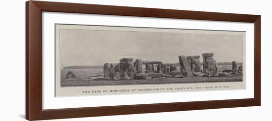 The Fall of Monoliths at Stonehenge on New Year's Eve, the Circle as it Was-null-Framed Giclee Print