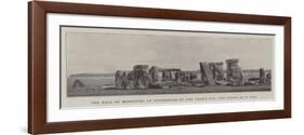 The Fall of Monoliths at Stonehenge on New Year's Eve, the Circle as it Was-null-Framed Giclee Print