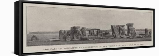 The Fall of Monoliths at Stonehenge on New Year's Eve, the Circle as it Was-null-Framed Stretched Canvas