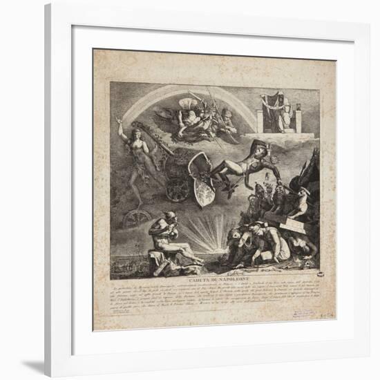 The Fall of Napoleon - Cartoon of the Fall of Italy, 1814-null-Framed Giclee Print