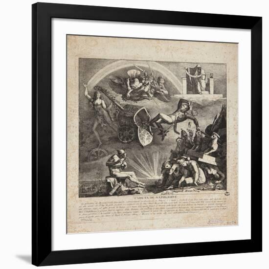 The Fall of Napoleon - Cartoon of the Fall of Italy, 1814-null-Framed Giclee Print