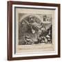 The Fall of Napoleon - Cartoon of the Fall of Italy, 1814-null-Framed Giclee Print