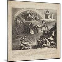 The Fall of Napoleon - Cartoon of the Fall of Italy, 1814-null-Mounted Giclee Print
