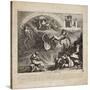 The Fall of Napoleon - Cartoon of the Fall of Italy, 1814-null-Stretched Canvas