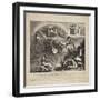 The Fall of Napoleon - Cartoon of the Fall of Italy, 1814-null-Framed Premium Giclee Print