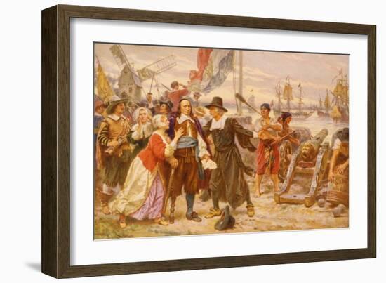 The fall of New Amsterdam, 1932-Jean Leon Gerome Ferris-Framed Giclee Print