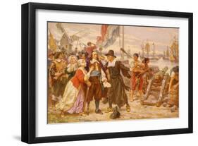 The fall of New Amsterdam, 1932-Jean Leon Gerome Ferris-Framed Giclee Print