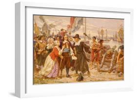 The fall of New Amsterdam, 1932-Jean Leon Gerome Ferris-Framed Giclee Print