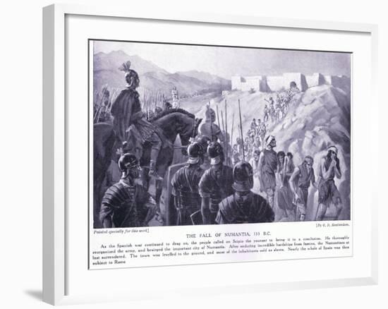 The Fall of Numantia 133 BC-George Derville Rowlandson-Framed Giclee Print
