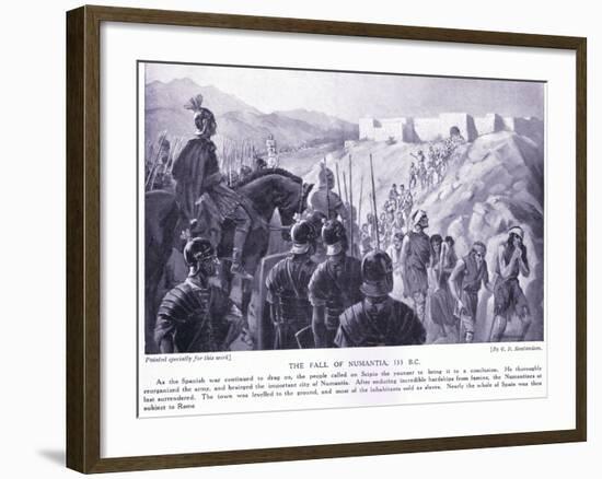 The Fall of Numantia 133 BC-George Derville Rowlandson-Framed Giclee Print