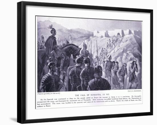 The Fall of Numantia 133 BC-George Derville Rowlandson-Framed Giclee Print