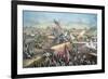 The Fall of Petersburg to the Union Army, 2nd April 1965, Engraved by Kurz and Allison, 1893-American School-Framed Giclee Print