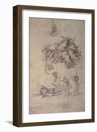The Fall of Phaethon, 1533-Michelangelo Buonarroti-Framed Giclee Print