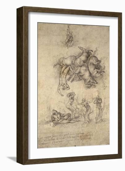 The Fall of Phaeton, 1533-Michelangelo Buonarroti-Framed Giclee Print