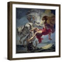 The Fall of Phaeton, 17th Century, Flemish School-Jan van Eyck-Framed Giclee Print