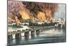 The Fall of Richmond, Virginia, 2nd April 1865-Currier & Ives-Mounted Giclee Print