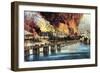 The Fall of Richmond, Virginia, American Civil War, 2 April 1865-Currier & Ives-Framed Giclee Print