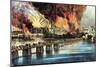 The Fall of Richmond, Virginia, American Civil War, 2 April 1865-Currier & Ives-Mounted Giclee Print