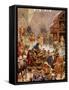 The fall of Samaria - Bible-William Brassey Hole-Framed Stretched Canvas