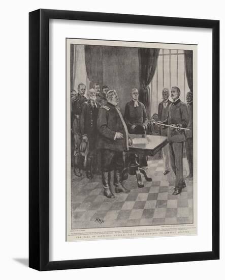 The Fall of Santiago, General Toral Surrendering to General Shafter-Henry Marriott Paget-Framed Giclee Print