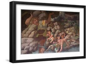 The Fall of the Giants (Sala Dei Gigant)-Giulio Romano-Framed Giclee Print