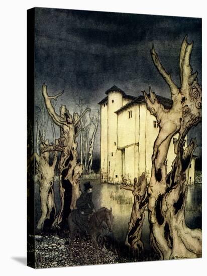 'The Fall of the House of Usher' by Edgar Allan Poe-Arthur Rackham-Stretched Canvas