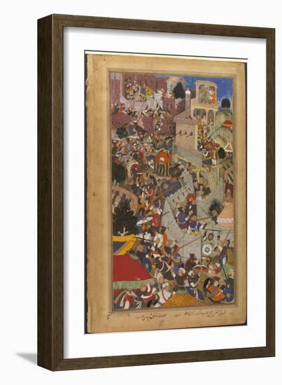 The Fall of the Rajasthani Fortress of Chitor-null-Framed Art Print