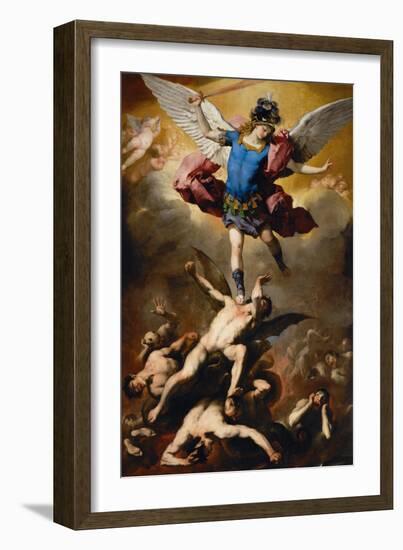 The Fall of the Rebel Angels, C. 1660-Luca Giordano-Framed Giclee Print