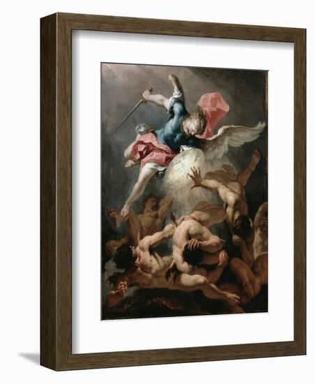 The Fall of the Rebel Angels, C.1720-Sebastiano Ricci-Framed Giclee Print