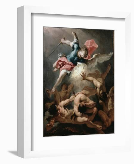 The Fall of the Rebel Angels, C.1720-Sebastiano Ricci-Framed Giclee Print