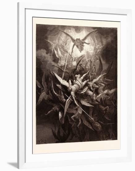 The Fall of the Rebel Angels-Gustave Dore-Framed Giclee Print