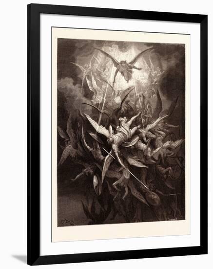 The Fall of the Rebel Angels-Gustave Dore-Framed Giclee Print