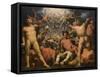 The Fall of the Titans, Ca 1590-Cornelis Van Haarlem-Framed Stretched Canvas