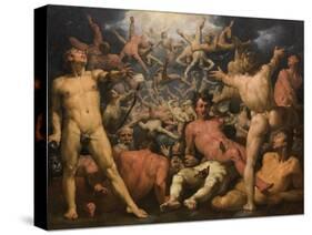 The Fall of the Titans, Ca 1590-Cornelis Van Haarlem-Stretched Canvas