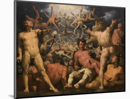 The Fall of the Titans, Ca 1590-Cornelis Van Haarlem-Mounted Giclee Print