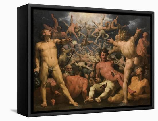 The Fall of the Titans The Titanomachia-Cornelis Cornelisz van Haarlem-Framed Stretched Canvas