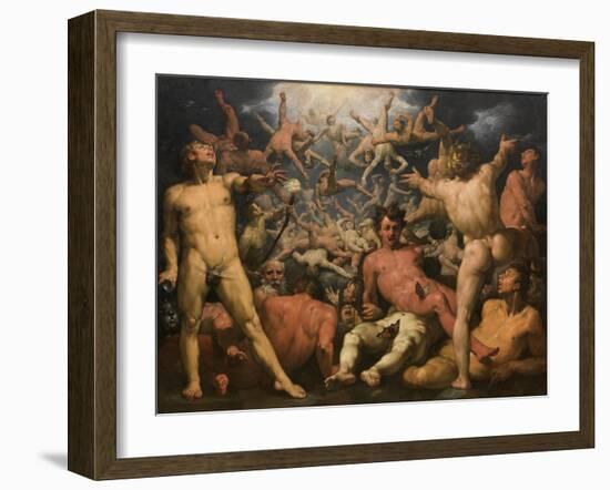 The Fall of the Titans The Titanomachia-Cornelis Cornelisz van Haarlem-Framed Giclee Print