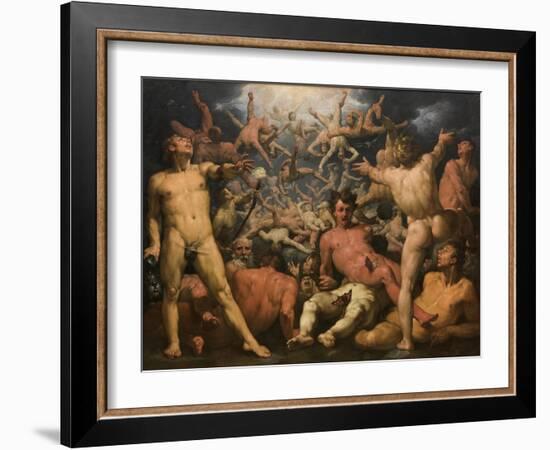 The Fall of the Titans The Titanomachia-Cornelis Cornelisz van Haarlem-Framed Giclee Print
