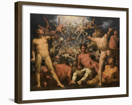 The Fall of the Titans The Titanomachia-Cornelis Cornelisz van Haarlem-Framed Giclee Print