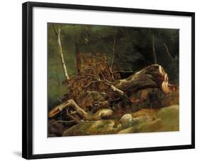 The Fallen Branch, Fontainebleau, C.1816-Achille Etna Michallon-Framed Giclee Print